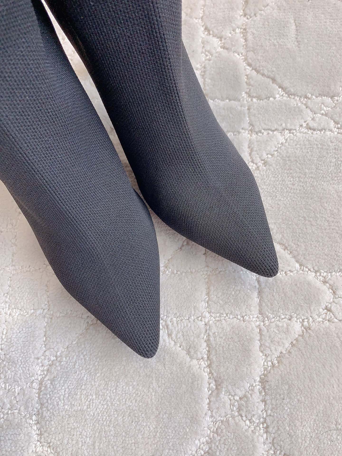 MARGOT BLACK AND SILVER ANKLE BOOT 95 MM