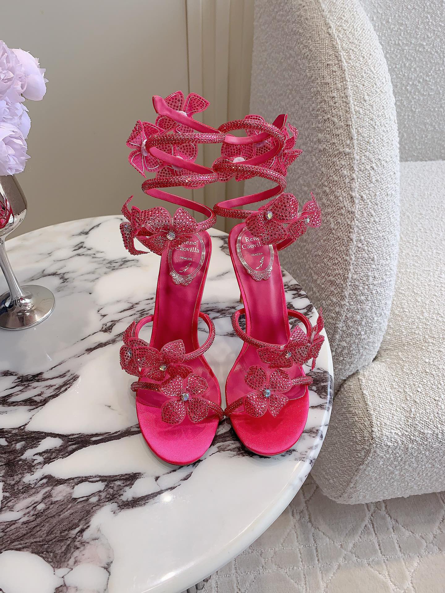 FLORIANE BRIGHT PINK SANDAL 95 MM