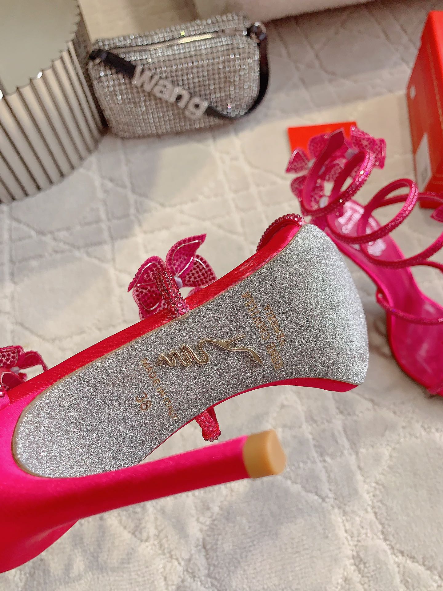 FLORIANE BRIGHT PINK SANDAL 95 MM