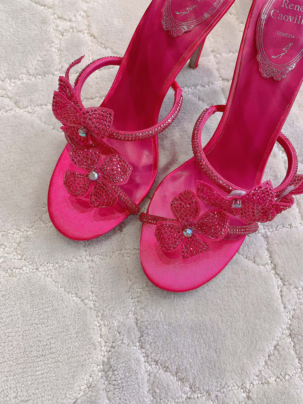 FLORIANE BRIGHT PINK SANDAL 95 MM