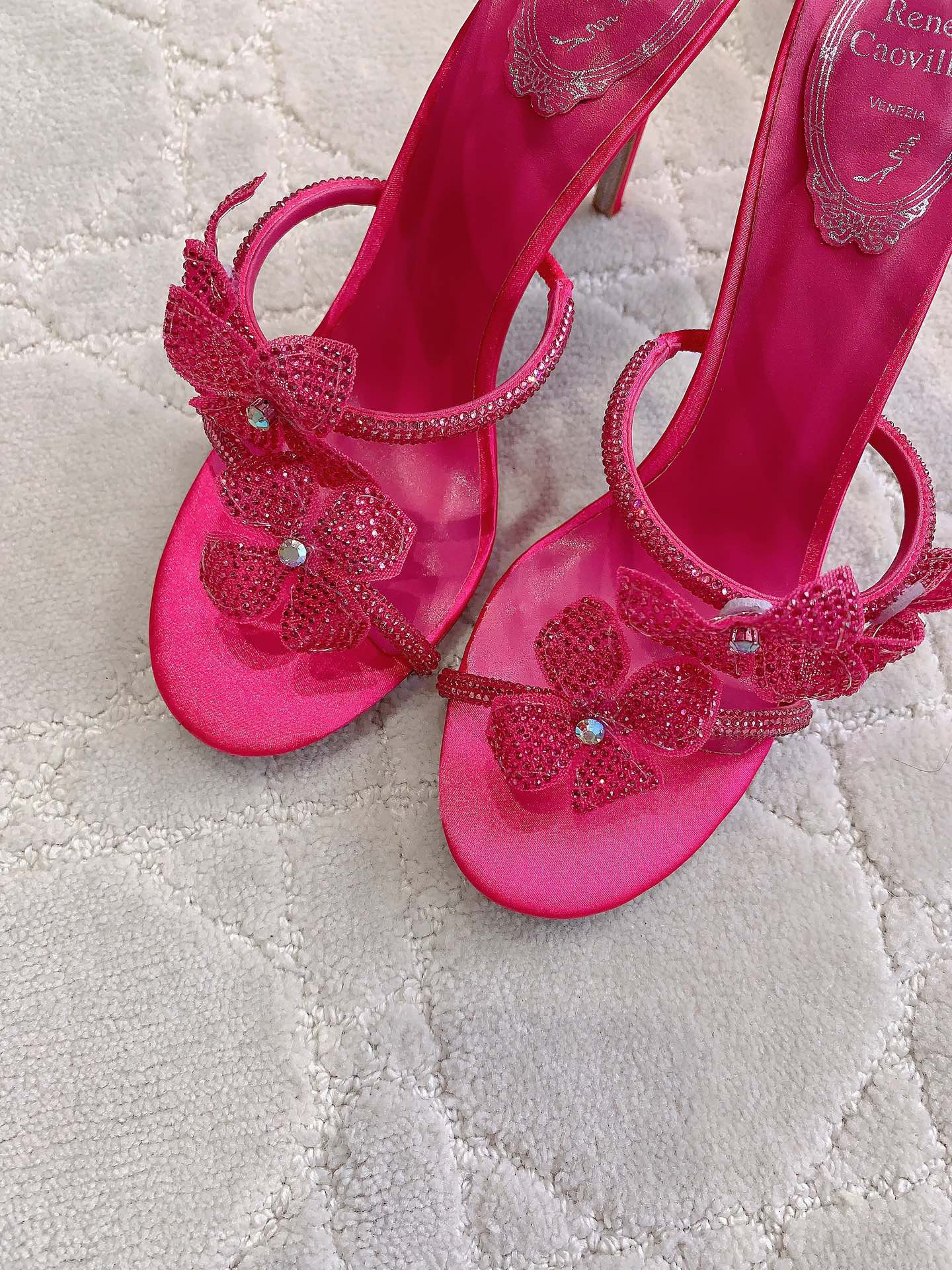 FLORIANE BRIGHT PINK SANDAL 95 MM