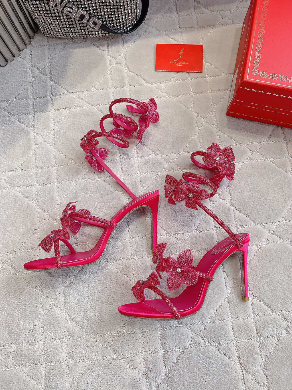 FLORIANE BRIGHT PINK SANDAL 95 MM