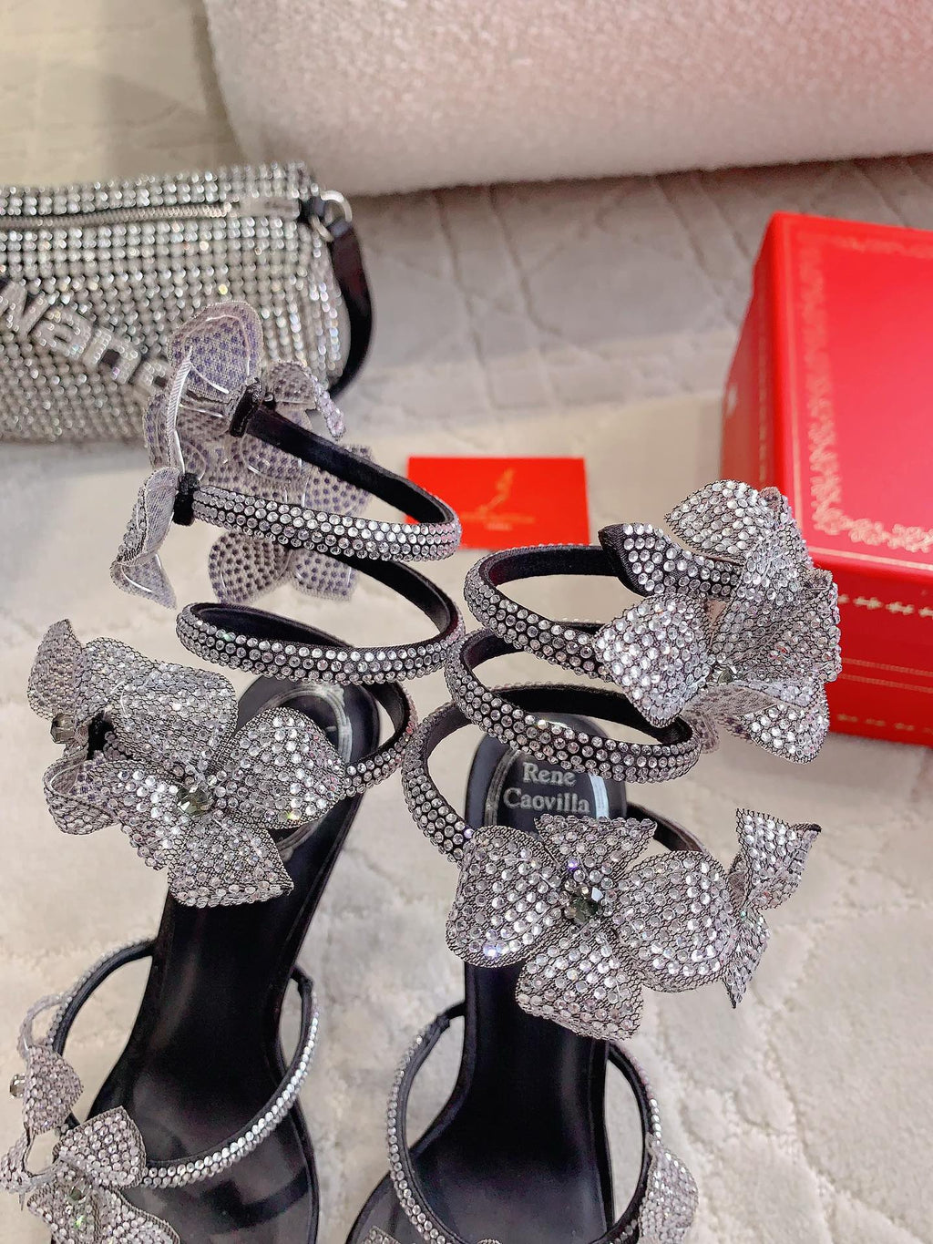 FLORIANE BLACK SANDAL 95 MM