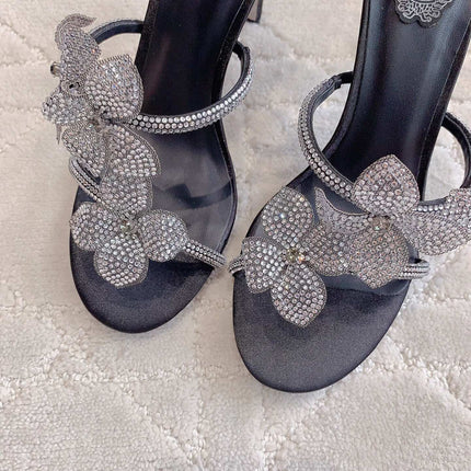 FLORIANE BLACK SANDAL 95 MM