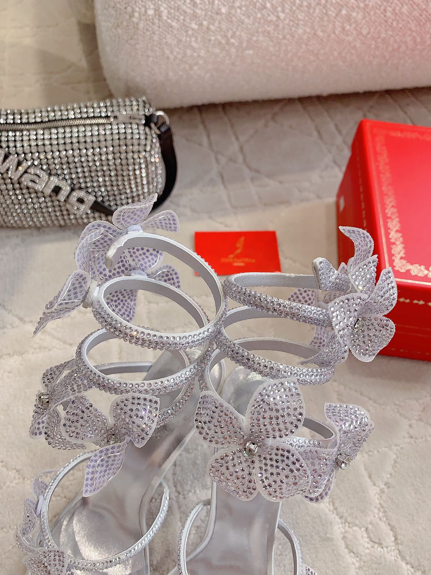 FLORIANE SILVER SANDAL 95 MM