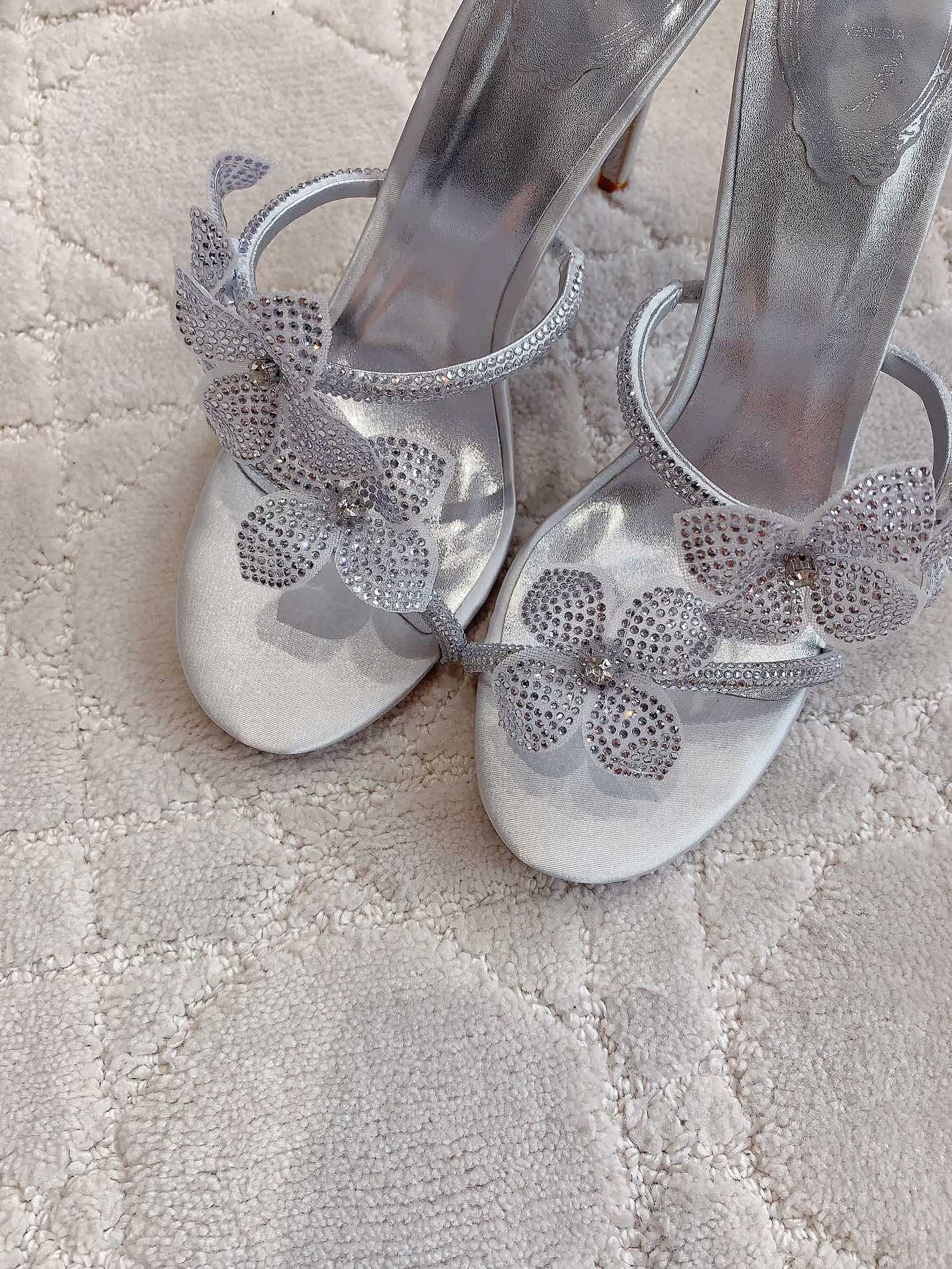 FLORIANE SILVER SANDAL 95 MM