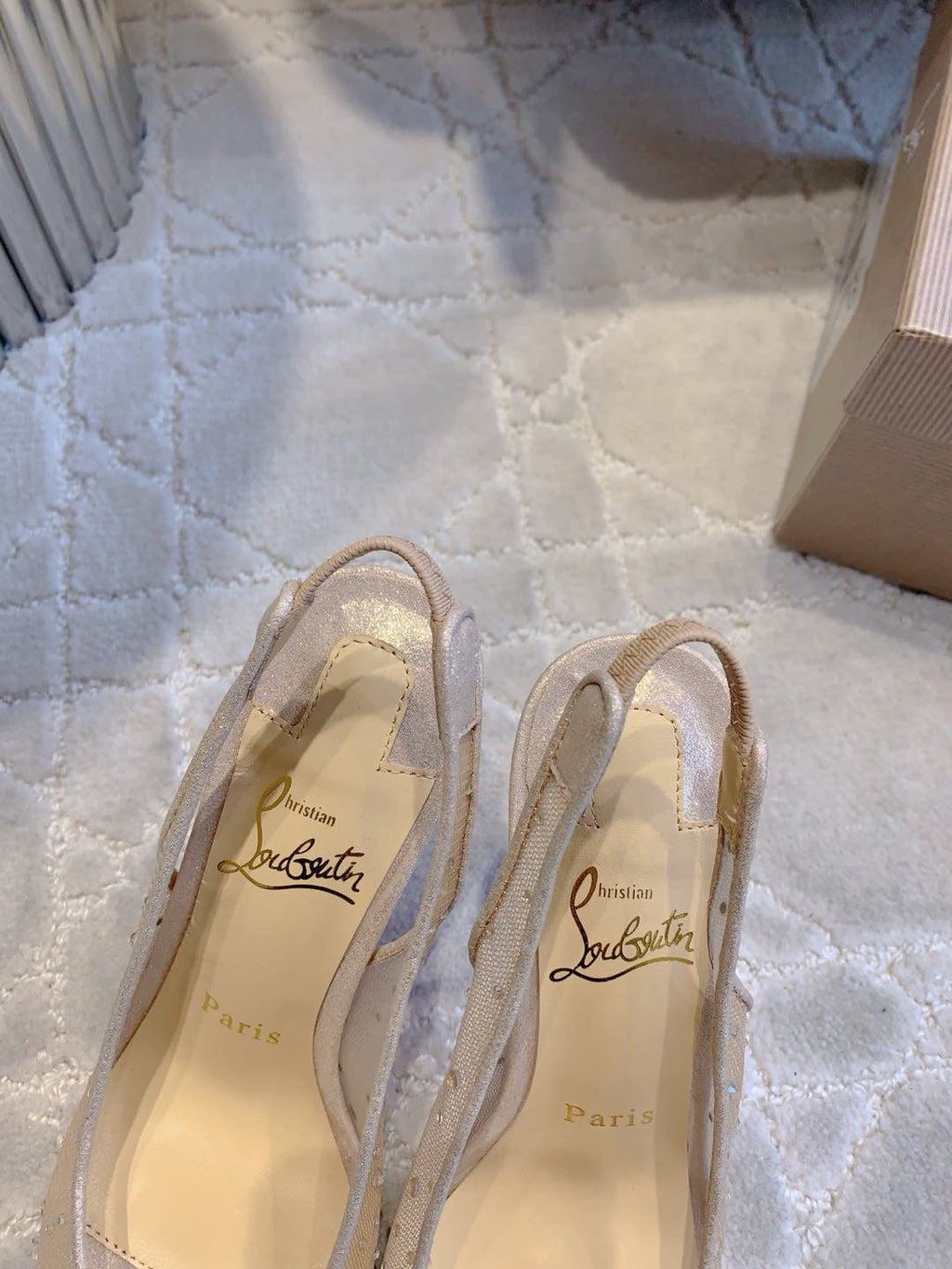 MISS Z SLINGBLACK PUMPS DAZZLING 85MM IN NUDE MESH AND STRASS