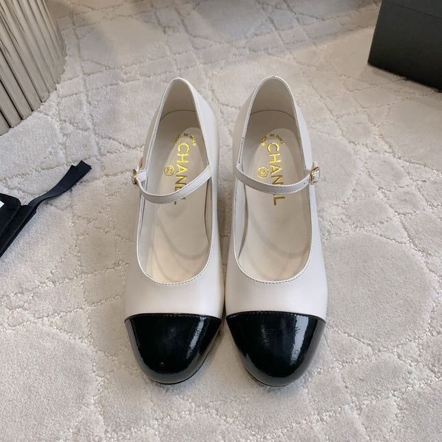 CC PEARL HIGH HEELS IN WHITE CALFSKIN