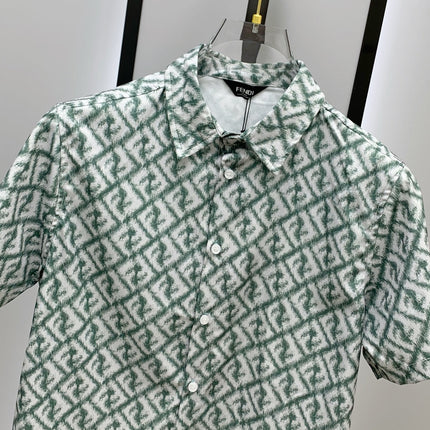 FENDI 26S SHORT SLEEVE COLLARED SHIRT SET 072