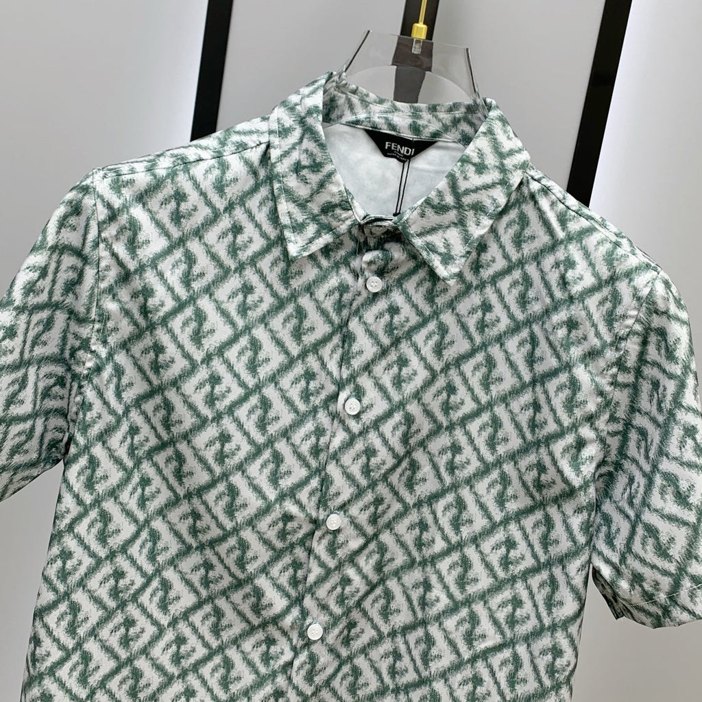 FENDI 26S SHORT SLEEVE COLLARED SHIRT SET 072