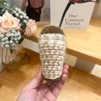 VALENTINO 26S WEDGE SANDALS IN LIGHT GOLD CALFSKIN