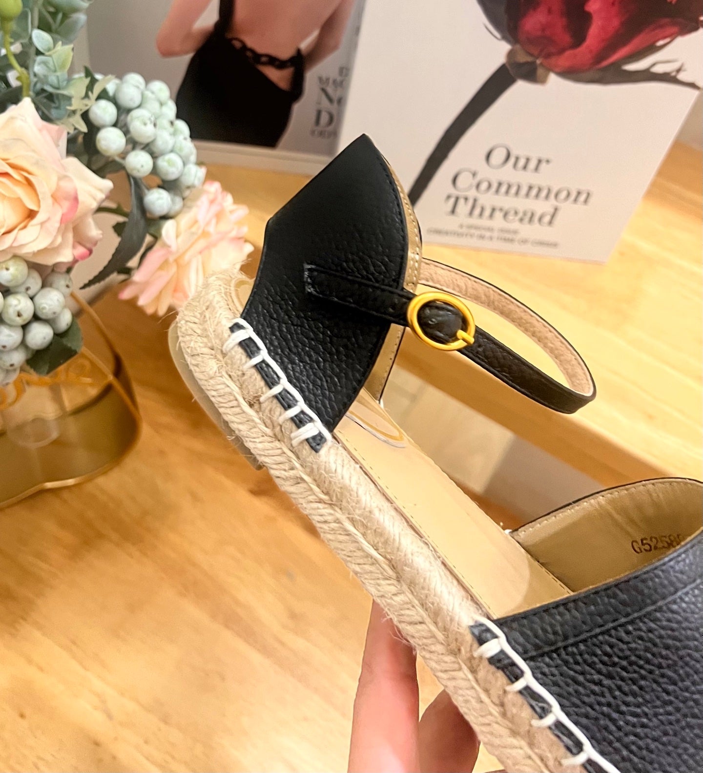 VALENTINO 26S ESPADRILLE SHOES IN BLACK CALFSKIN