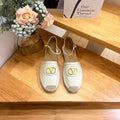 VALENTINO 26S ESPADRILLE SHOES IN WHITE CALFSKIN