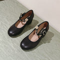 CC HIGH MARY JANE BLACK LAMBSKIN
