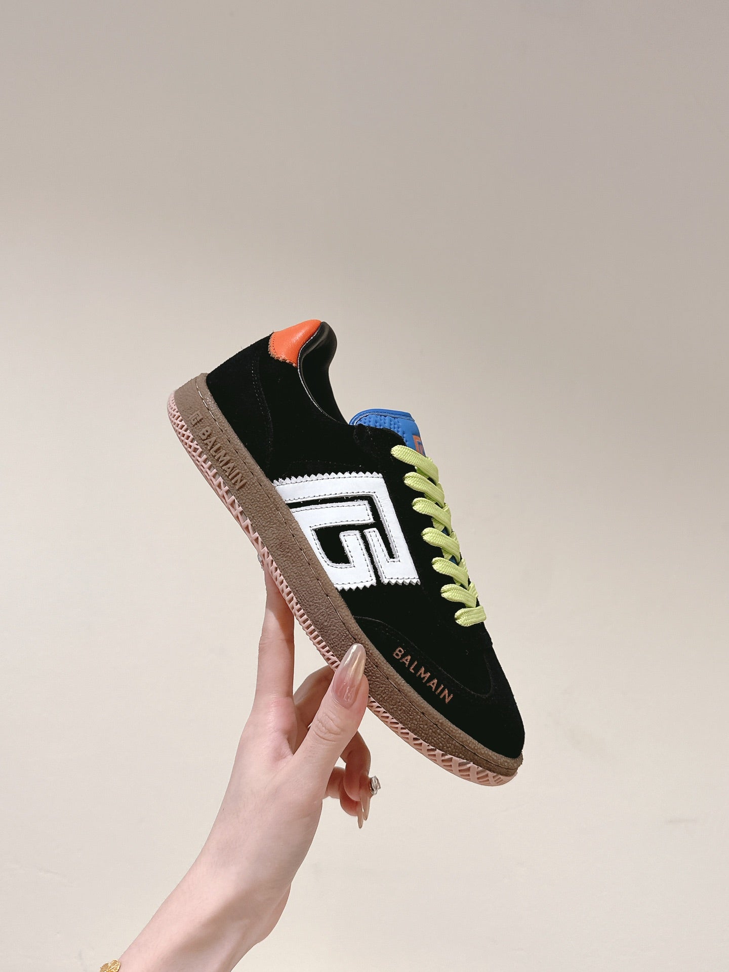 BALMAIN 26S SNEAKERS IN BLACK SUEDE