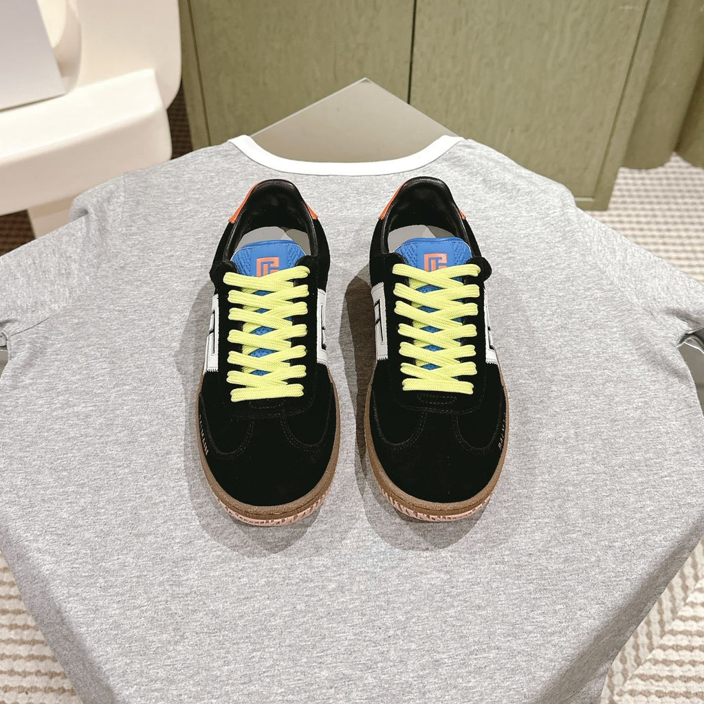 BALMAIN 26S SNEAKERS IN BLACK SUEDE
