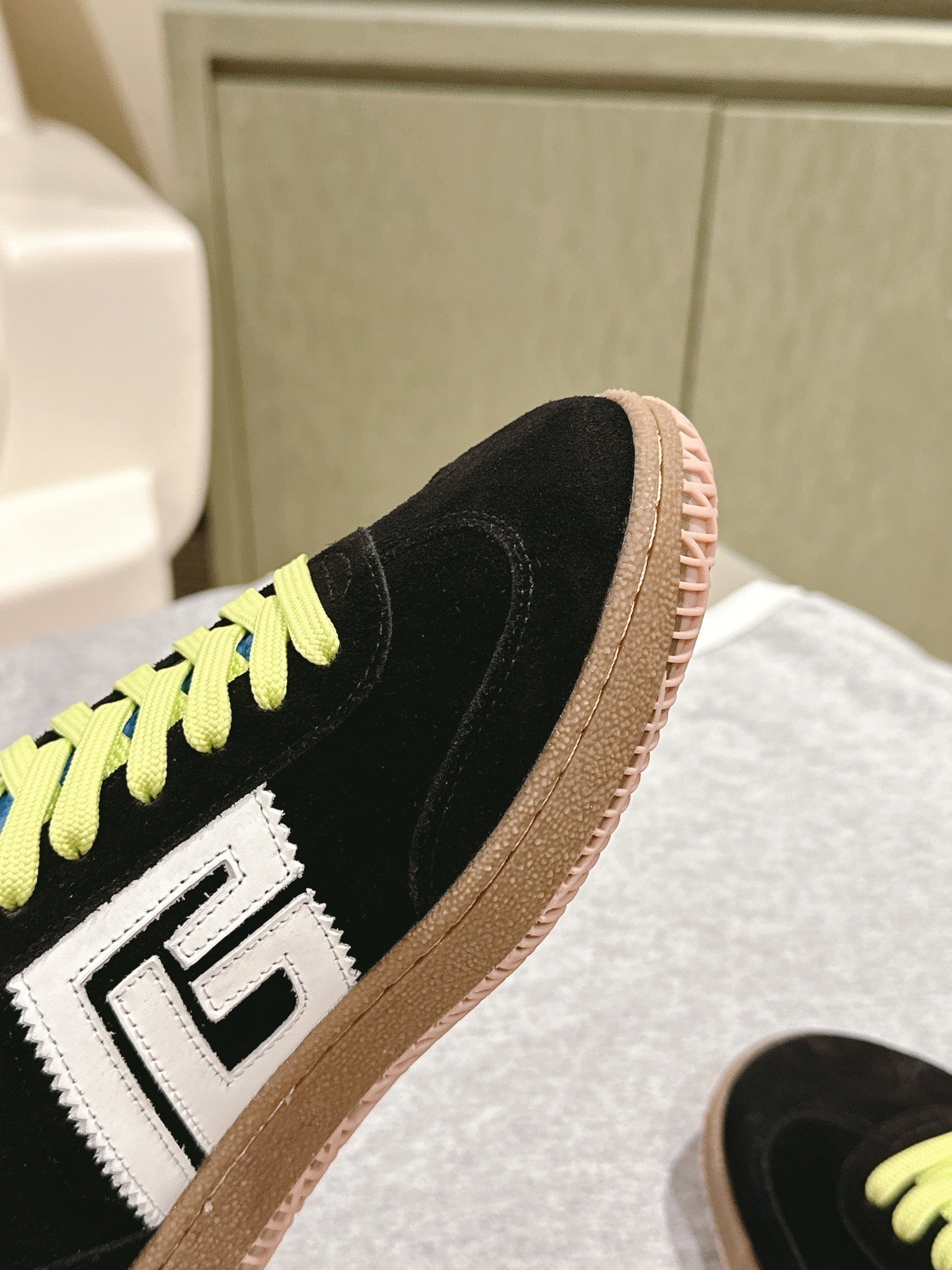 BALMAIN 26S SNEAKERS IN BLACK SUEDE