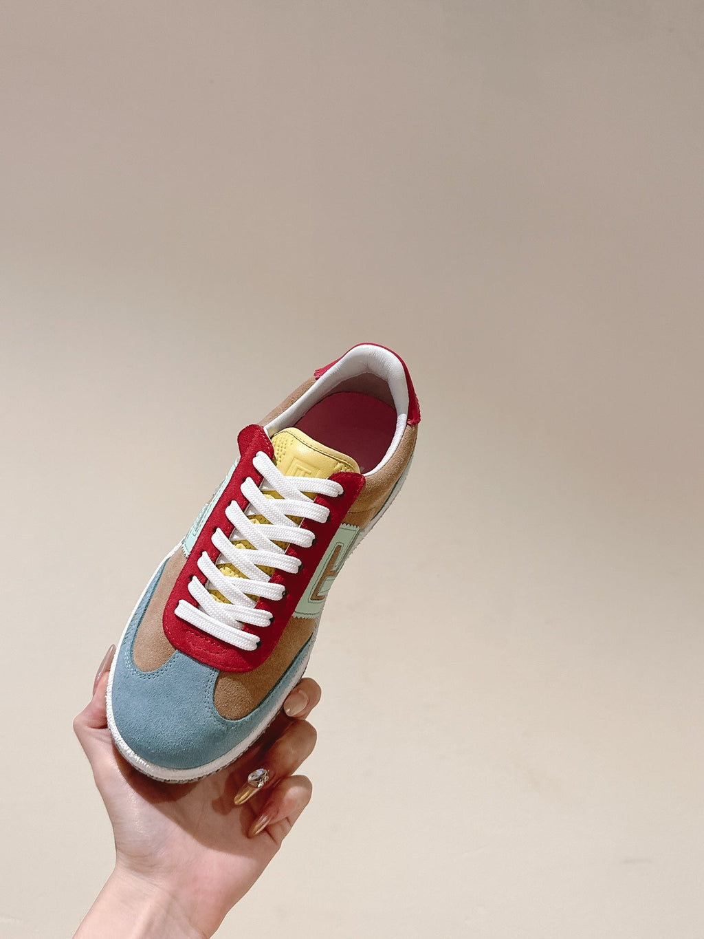 BALMAIN 26S SNEAKERS IN MULTICOLOR SUEDE