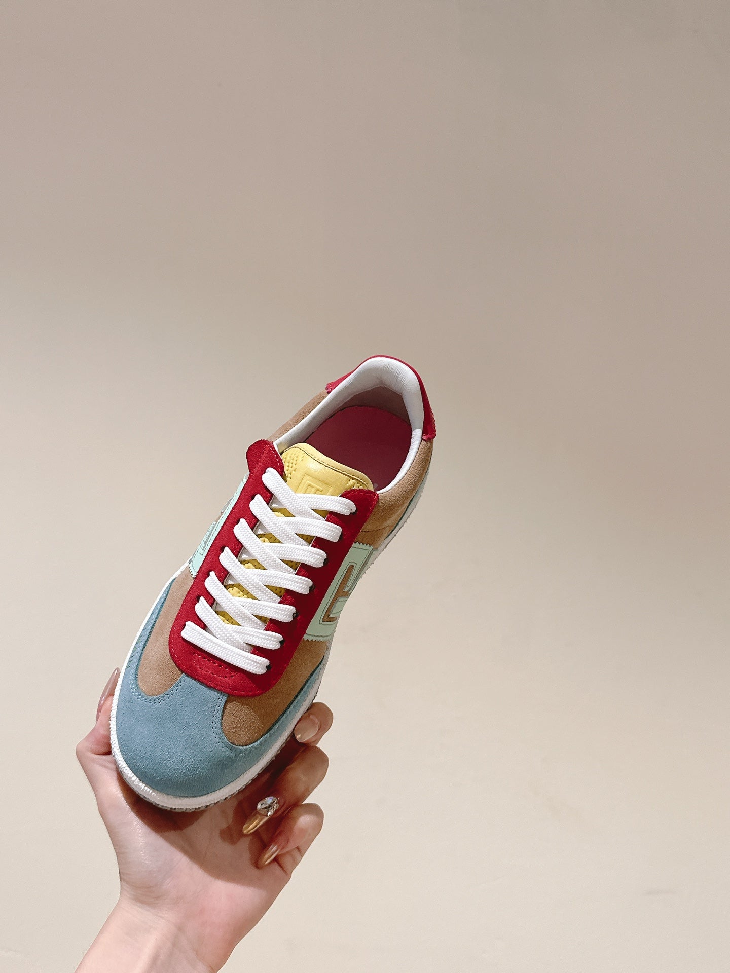 BALMAIN 26S SNEAKERS IN MULTICOLOR SUEDE