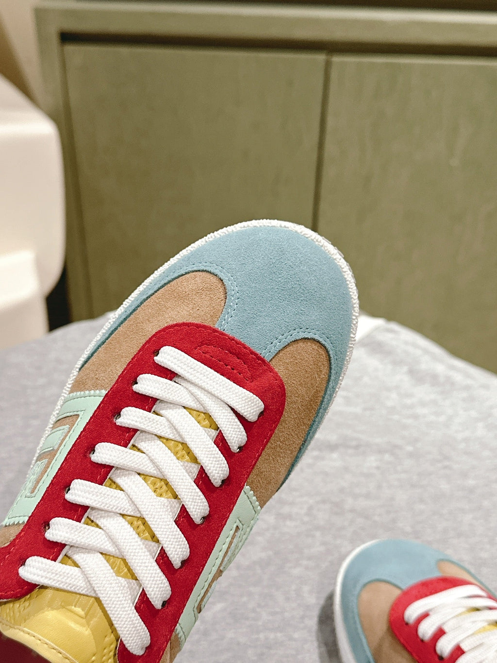 BALMAIN 26S SNEAKERS IN MULTICOLOR SUEDE