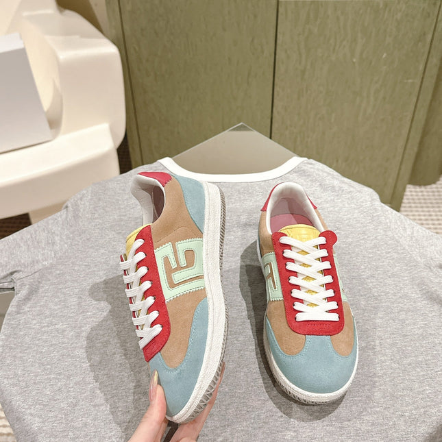BALMAIN 26S SNEAKERS IN MULTICOLOR SUEDE