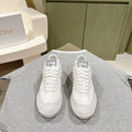 CHLOÉ 26S SNEAKERS IN WHITE CALFSKIN AND SUEDE