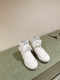 CHLOÉ 26S HIGH-TOP SNEAKERS IN WHITE CALFSKIN