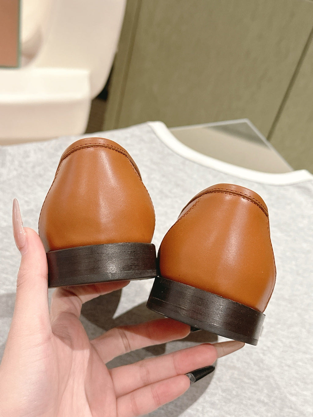 LP LOAFERS 25S IN BURNT ORANGE LAMBSKIN