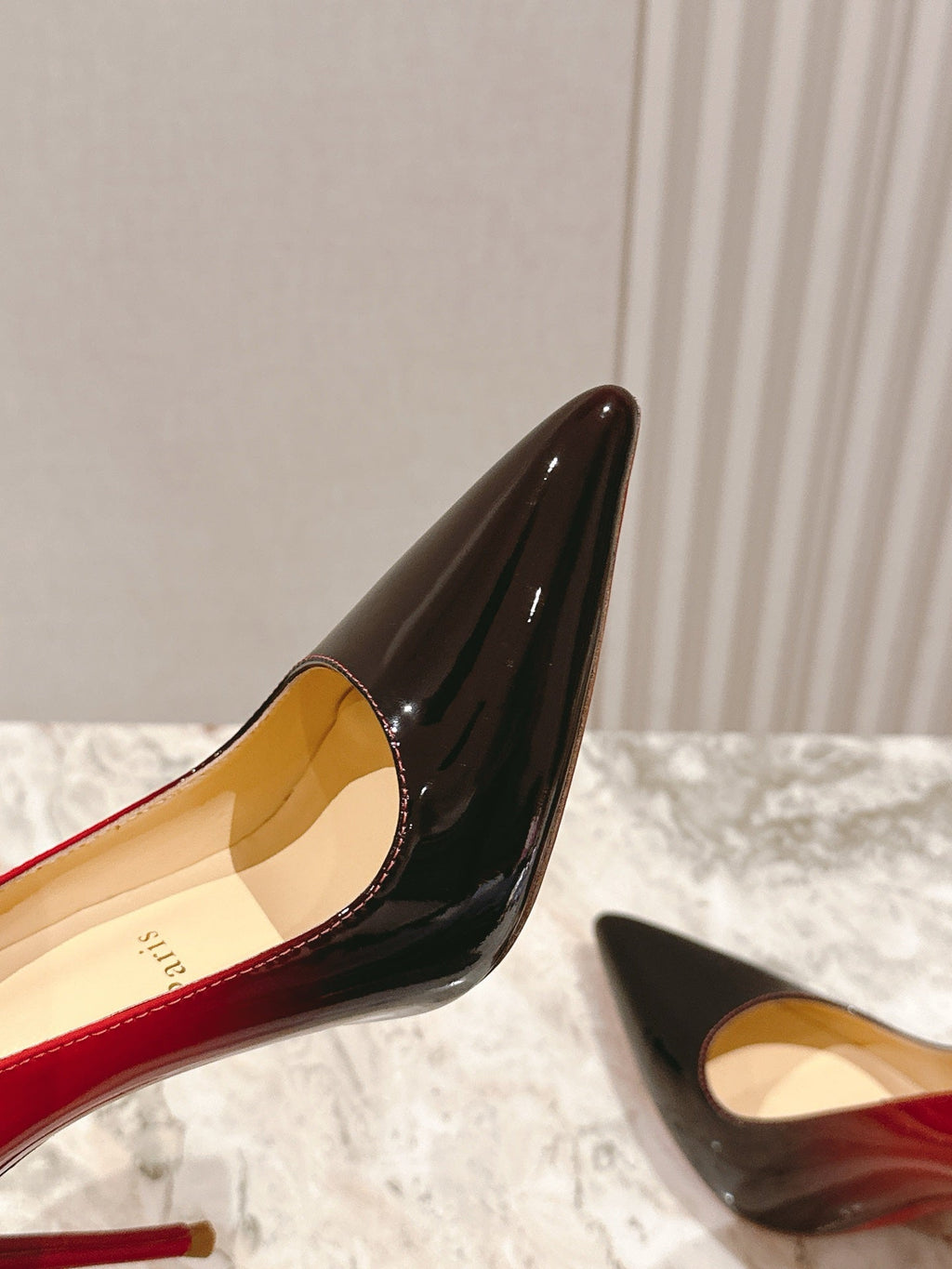 SPORTY KATE PUMPS 95MM IN GRADIENT RED GLOSSY CALFSKIN