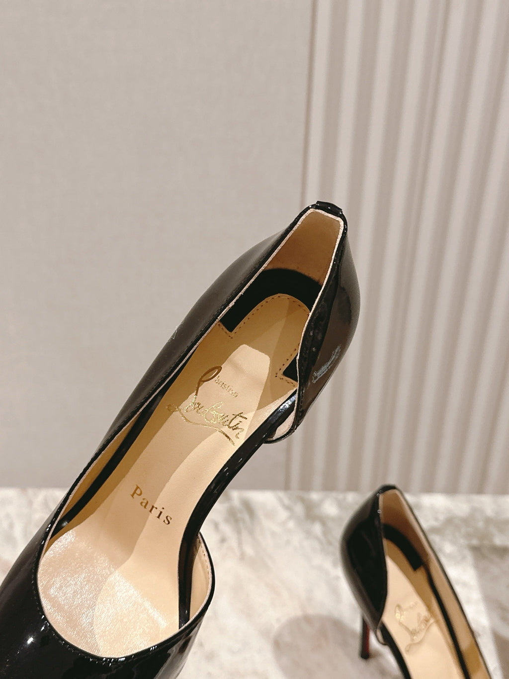 IRIZA PUMPS 95MM IN BLACK PATENT CALFSKIN