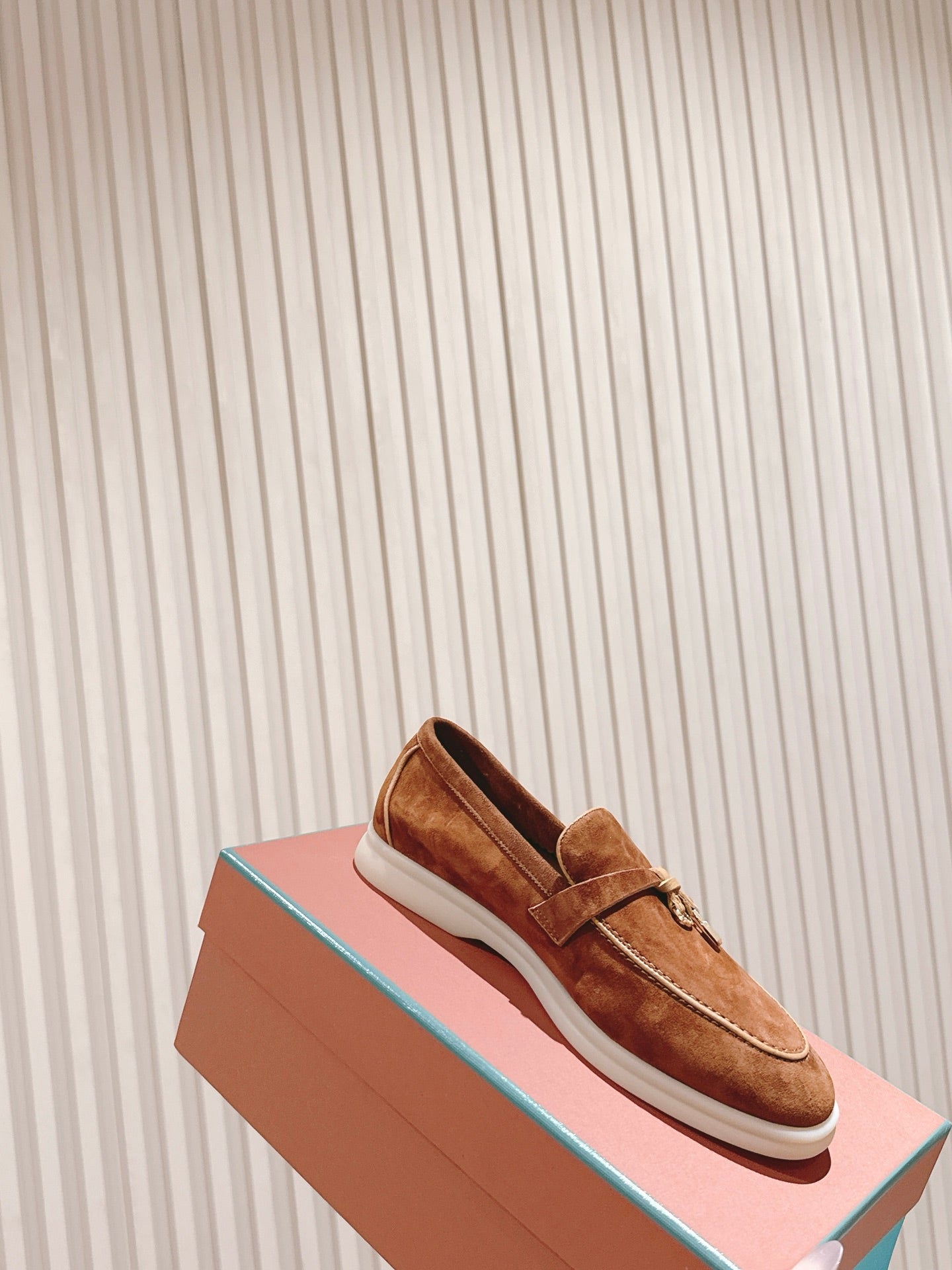 LP LOAFERS 25S IN BROWN SUEDE WITH SILVER HARDWARE