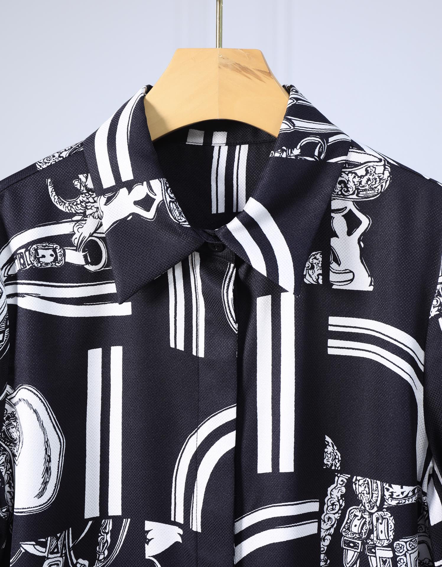HERMES 25S SILK SHIRT 360