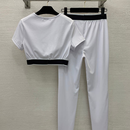 ALO 26S SHORT-SLEEVE CROP TOP & LEGGINGS SET 278