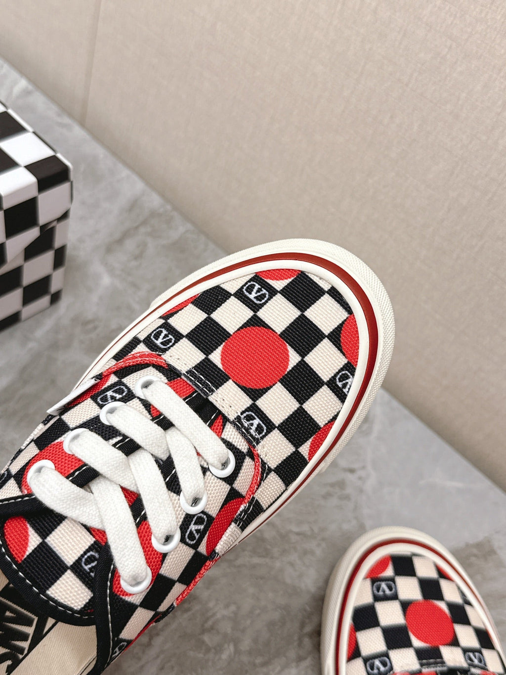 VALENTINO 25S GARAVANI X VANS SNEAKERS IN MULTICOLOR CANVAS