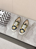 VALENTINO 25S GARAVANI X VANS SNEAKERS IN YELLOW MIX BLACK CANVAS