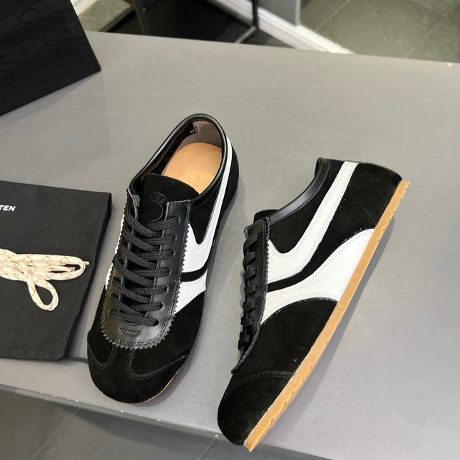 DRIES VAN NOTEN SNEAKER IN BLACK AND WHITE SUEDE
