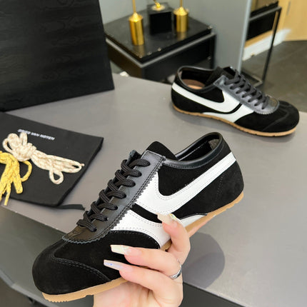 DRIES VAN NOTEN SNEAKER IN BLACK AND WHITE SUEDE