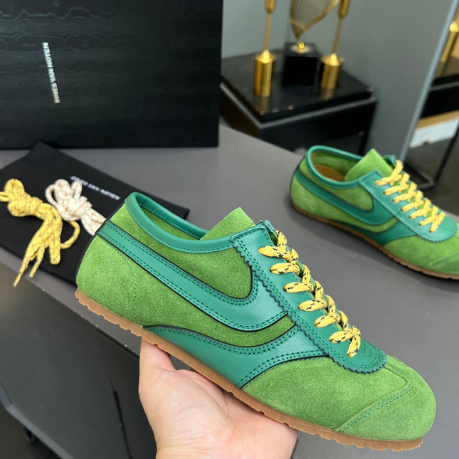 DRIES VAN NOTEN SNEAKER IN GREEN SUEDE