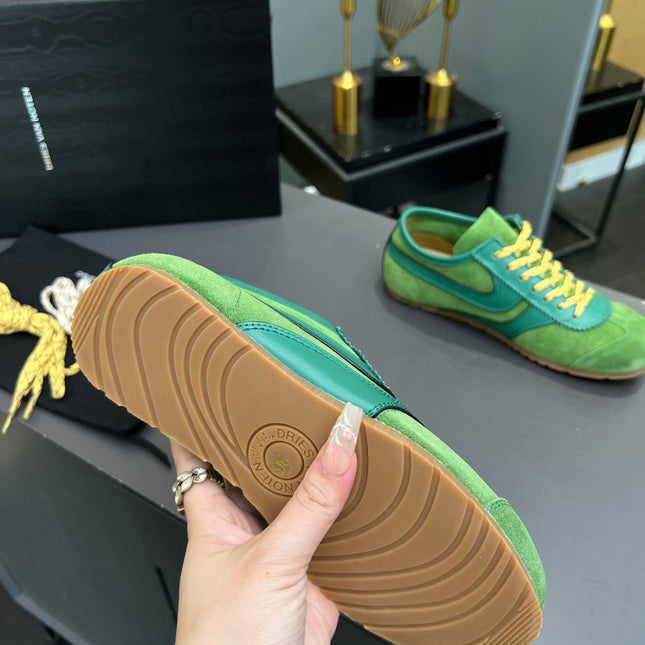DRIES VAN NOTEN SNEAKER IN GREEN SUEDE
