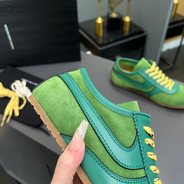 DRIES VAN NOTEN SNEAKER IN GREEN SUEDE
