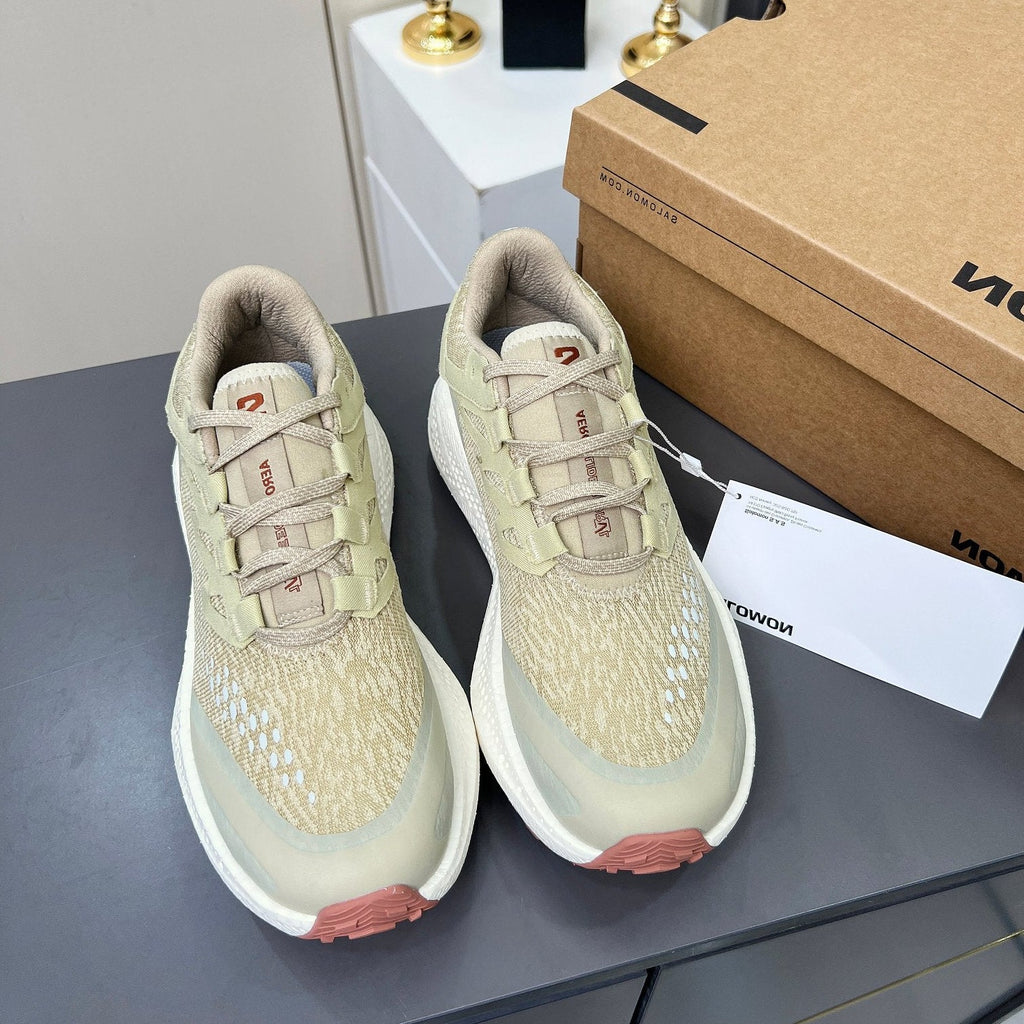 ALO 25S SALOMON ODYSSEY ELMT SNEAKER 45 MM IN ALMOND BEIGE FABRIC