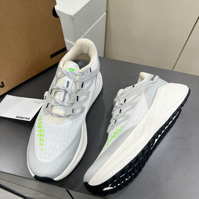 ALO 25S SALOMON ODYSSEY ELMT SNEAKER 45 MM IN WHITE AND GREY FABRIC