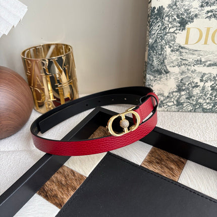 DIOR 26S BELT 20 MM IN DARK RED CALFSKIN 656809