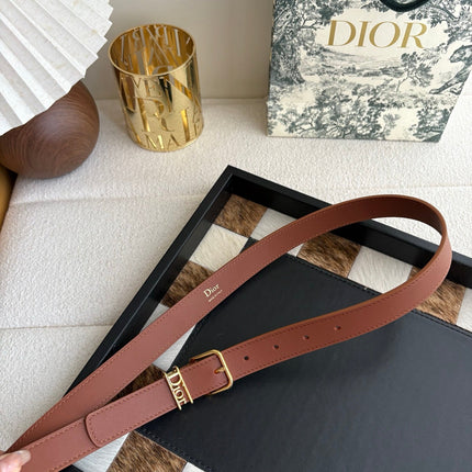 DIOR 26S BELT 25 MM IN BROWN CALFSKIN 650664