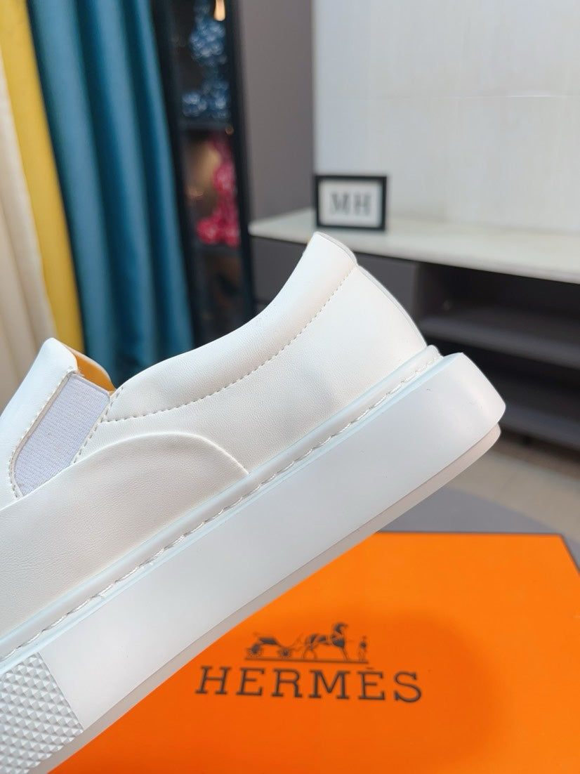 HM LANCE SLIP-ON SNEAKER WHITE CALFSKIN