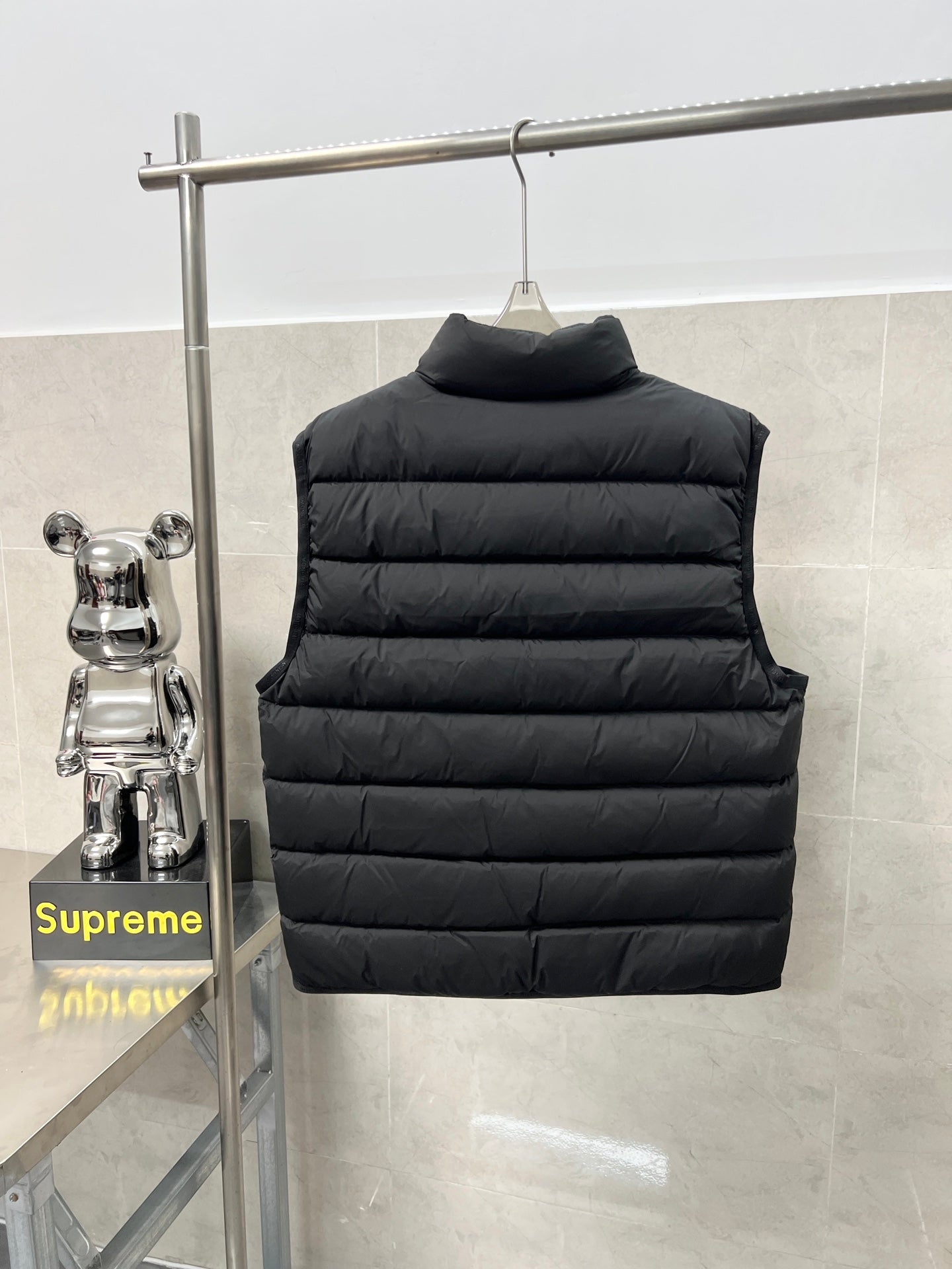 MONCLER SLEEVELESS DOWN VEST IN BLACK
