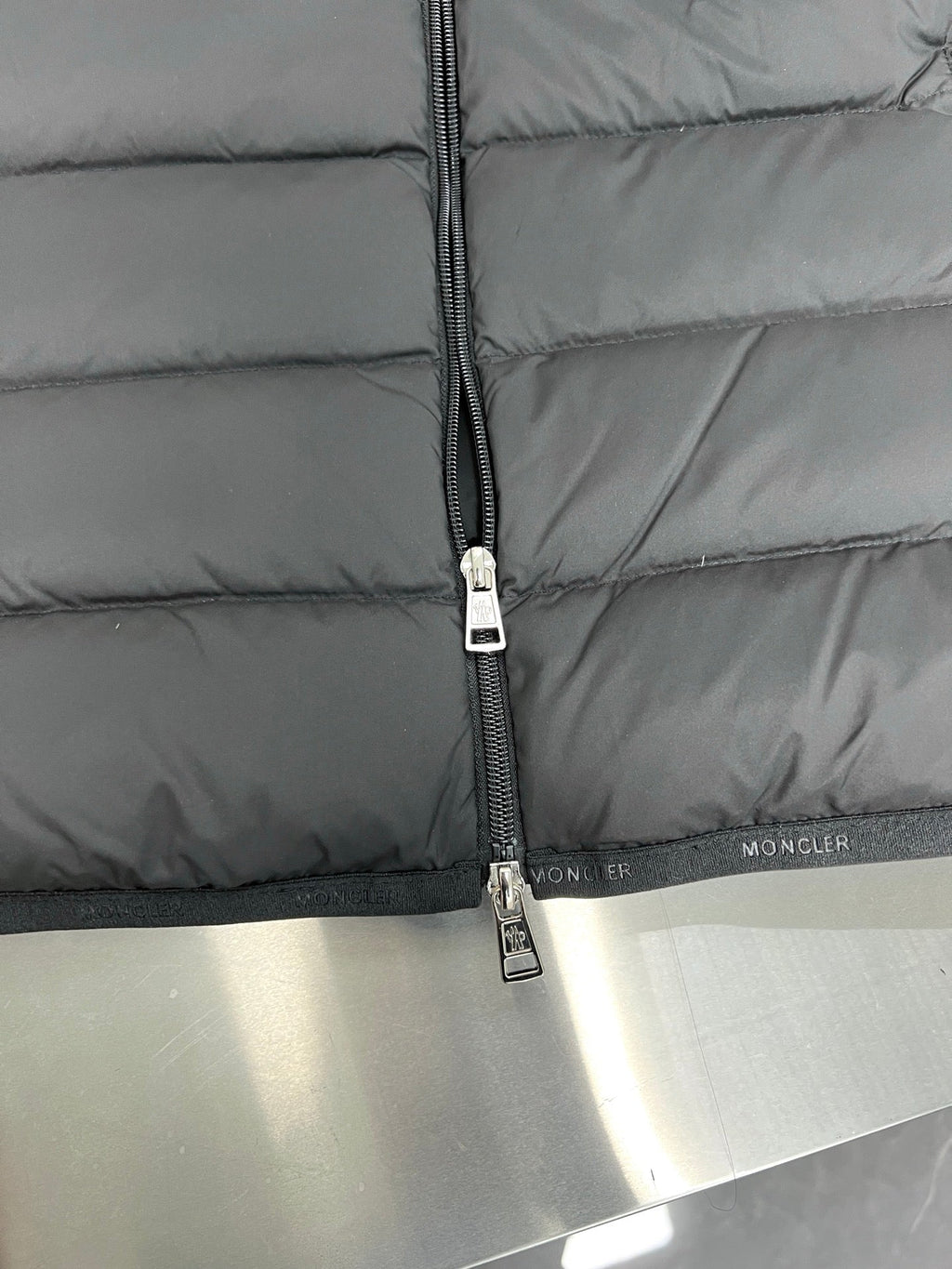 MONCLER SLEEVELESS DOWN VEST IN BLACK