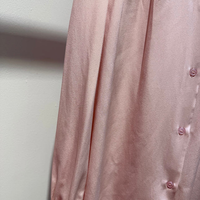 VALENTINO 26S FEATHER-TRIMMED SILK SHIRT 353