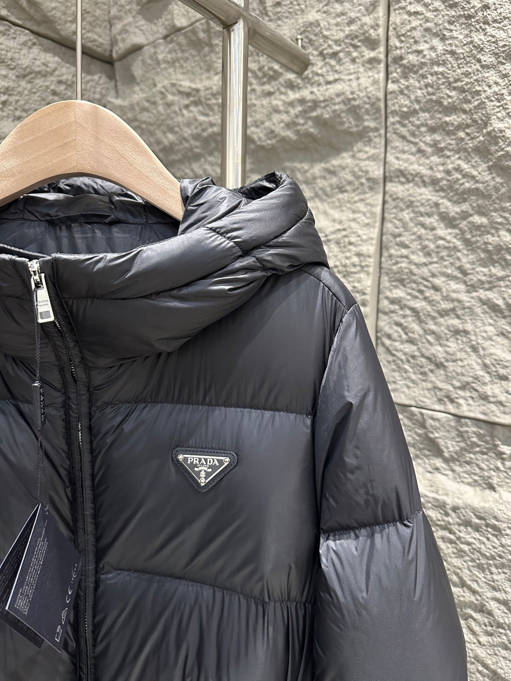 PRADA 25S LONG DOWN COAT WITH HOOD 225