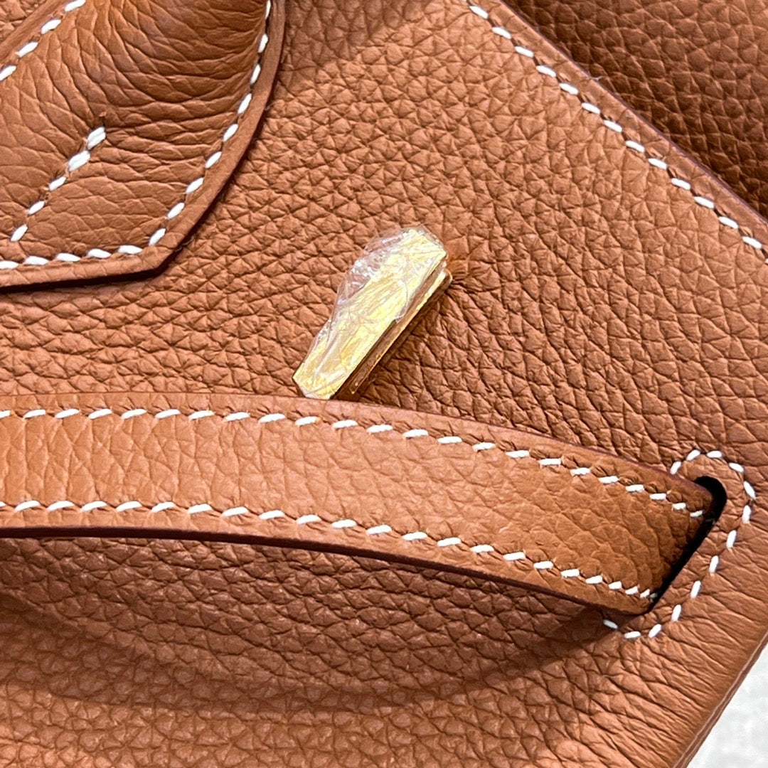 HM 25S BIRKIN 25 CM IN CARAMEL BROWN TOGO WITH KEY GOLD